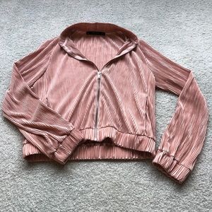 Zara rose pleated jacket.
